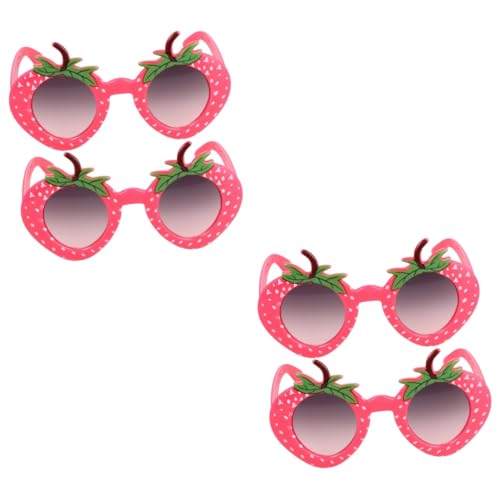 PACKOVE 4 Stück kind sonnenbrille Requisiten für Strandfotoautomaten für Kinder schnapsgläser lustige Brille Cosplay-Party-Brille Erdfarben Erdbeere bilden rot von PACKOVE