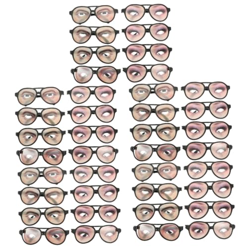 PACKOVE 40 Stk lustige Brille lustige Trickbrille Partybrille für Erwachsene scherzen Sonnenbrille Halloween-Party-Brillen Scherzbrille bilden Augapfel Kleidung Requisiten Kind Gläser von PACKOVE
