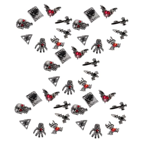 PACKOVE 40 Stück DIY -Zubehör Nageldekorationen für Nagelkunst Punk-Nagelanhänger Charms für Nagelzubehör Mini Manicure Charms Schmuck aus Metallnagelkunst Totenkopf Nagel Legierung PACKOVE 40 Stück DIY -Zubehör Nageldekorationen für Nagelkunst Punk-Nagelanhänger Charms für Nagelzubehör Mini Manicure Charms Schmuck aus Metallnagelkunst Totenkopf Nagel Legierung von PACKOVE