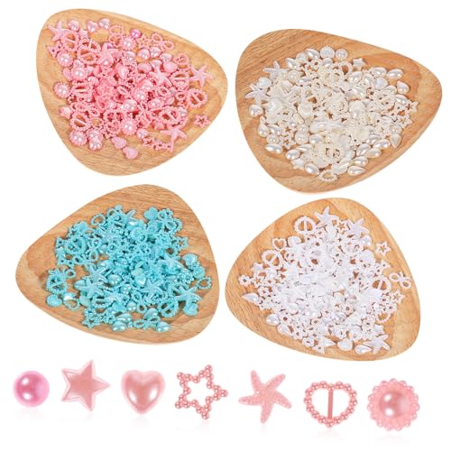 PACKOVE 4Taschen DIY Plastic Nail Charm Decorations Of Heart Star Bowknot And Floral Nail Art Accessories For Custom Crafts And Jewelry Making von PACKOVE