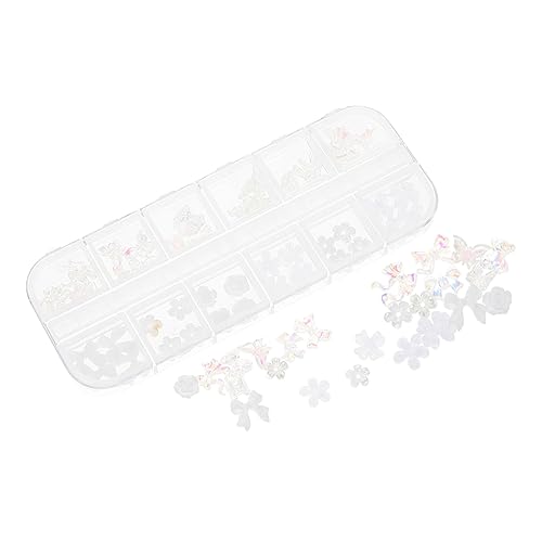 PACKOVE 5 Boxen Nail Art Charms Blumen und Schleifen Dekorationen für Kreative Nagelkunst aus Hochwertigem Harz für Diy Maniküre und Designs von PACKOVE