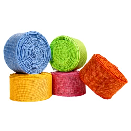 PACKOVE 5 Rollen Geschenkband Polyester Schleifenband für DIY Blumenkränze und Osterdekorationen Farbiges Bastelband für Geschenkverpackung und Frühlingsdeko PACKOVE 5 Rollen Geschenkband Polyester Schleifenband für DIY Blumenkränze und Osterdekorationen Farbiges Bastelband für Geschenkverpackung und Frühlingsdeko von PACKOVE