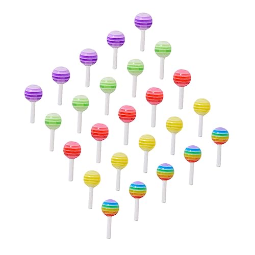 PACKOVE 5 Sätze Nagelkunst Diy Zubehör Lollipop Nail Art Dekorationen Farbenfrohe Maniküre Accessoires Für Kreative Nageldesigns Für Und Anlässe 25 Stück * 5 von PACKOVE