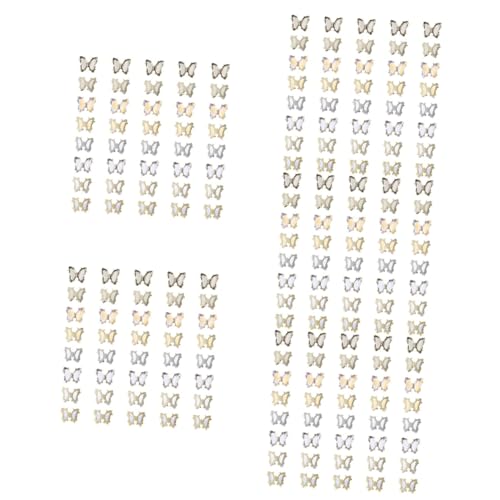 PACKOVE 5 Sätze Schmetterling Nagelschmuck Teiliges Set Bunte Nail Art Charms Für Kreative Maniküre Für Individuelles Nageldesign Und Diy Nailart Dekoration 40 Stück * 5 von PACKOVE