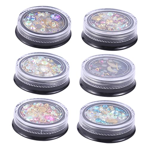 PACKOVE 6 Boxen Nail Art Perlen Diy Schmuck für Nägel Strasssteine Verschiedenen Farben für Natürliche und Künstliche Nägel Maniküre Dekorationen PACKOVE 6 Boxen Nail Art Perlen Diy Schmuck für Nägel Strasssteine Verschiedenen Farben für Natürliche und Künstliche Nägel Maniküre Dekorationen von PACKOVE