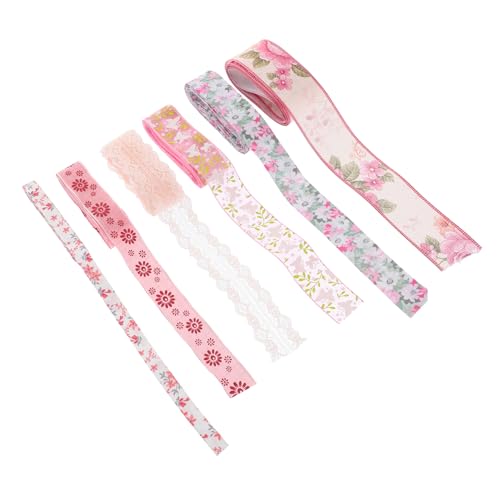 PACKOVE 6 Rollen Blumenband ribbon bandfeile aufbewahrung für geschenkbänder Dekorationsbandrolle Bänder zum Basteln Schleife basteln verpackungsband dekoratives Verpackungsband Polyester von PACKOVE
