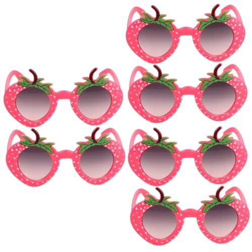 PACKOVE 6 Stk Erdbeergläser Cosplay-Party-Brille schnapsgläser Sonnenbrille Erdbeer-Partygläser lustige Brille Karikatur Requisiten Zubehör Erdbeere Pool-Party rot von PACKOVE