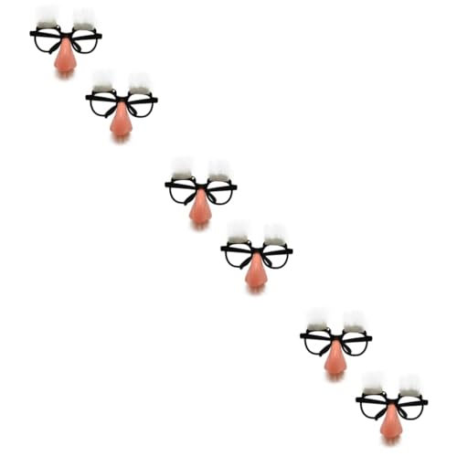 PACKOVE 6 Stk Party-Brille große Nasenstütze Brillen-Requisiten spielzeug bilden Gläser Bart von PACKOVE