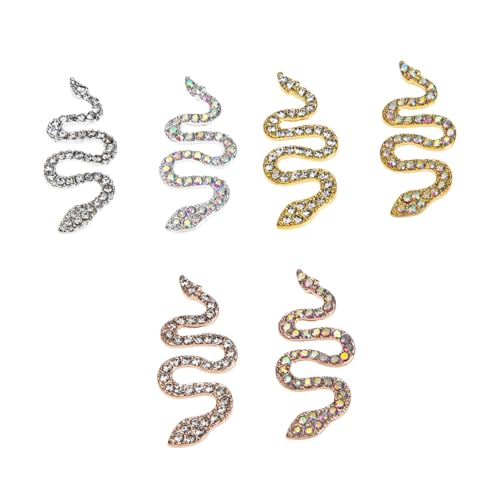 PACKOVE 6 Stück Nail Beauty Strasssteine Maniküre Nagelnieten Schlangen Nagel Edelsteine Charms Für Nägel Zehennagel Nagel Strasssteine Nageldekor Nageldekoration Edelsteine ​​Für von PACKOVE