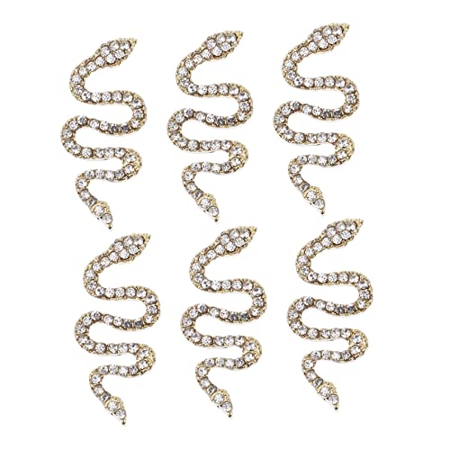 PACKOVE 6 Stück Teiliges Nagelkunst Deko Schlange Nail Art Charms für Maniküre Pediküre Langlebige für Professionelle und Persönliche Anwendungen PACKOVE 6 Stück Teiliges Nagelkunst Deko Schlange Nail Art Charms für Maniküre Pediküre Langlebige für Professionelle und Persönliche Anwendungen von PACKOVE