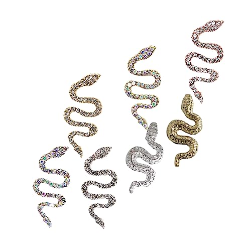 PACKOVE 7 Stück Teiliges Glänzende Nagelcharms Schlangen Nagelkunst Dekorationszubehör für Kreative Maniküre Diy mit Hochwertigen Rhinestones und Legierung für Besondere Anlässe von PACKOVE