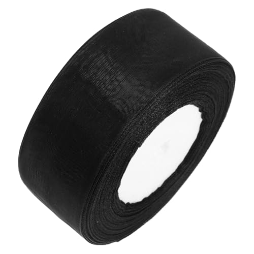 PACKOVE Bogenband abschlussfeier blumenarrangement geschenkband Schimmernde Bänder Dekorationsband Spitzenband Organzaband Organza -Band Schwarzes Band zur Trauer Chiffon Black von PACKOVE