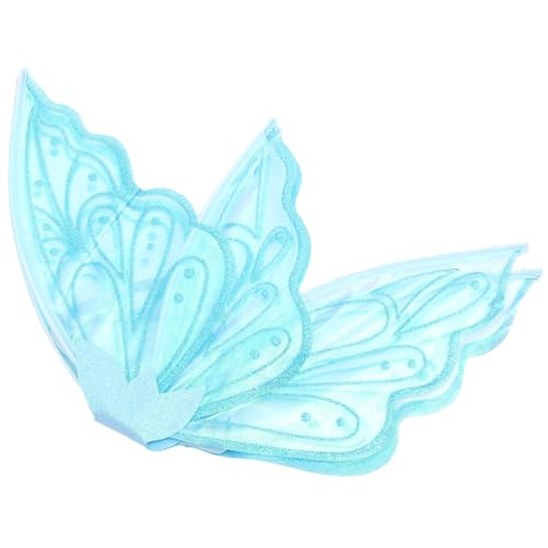 PACKOVE Feenflügel Für Mädchen Schmetterlings-Feenflügel Feenkostüme Funkelnde Feenprinzessin-Flügel Blau von PACKOVE