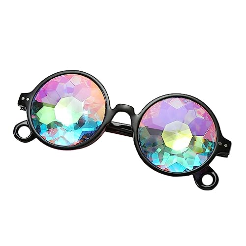 PACKOVE Gläser Kaleidoskop Glasse Kaleidoskopbrille Regenbogen- Prism- Sonnenbrille Rave- Brille Schutzbrille Kaleidoskop- Brille Rave Trippige Brille Fräulein Brillengestelle Tragbar Stk von PACKOVE