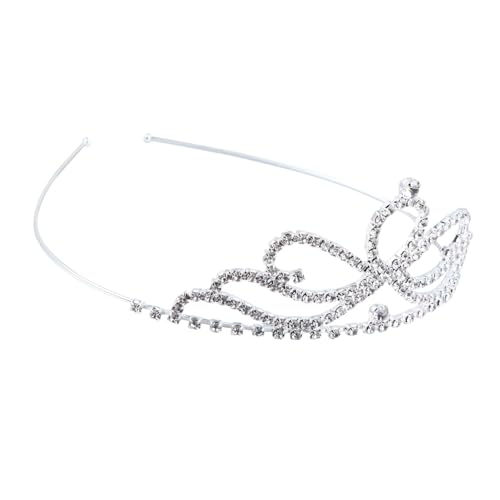 PACKOVE Haarreif mit Funkelnden Strasssteinen Silberne Krone Haarschmuck für Mädchen Verstellbar Langlebig Geeignet für Partys Geburtstage und Festliche Anlässe PACKOVE Haarreif mit Funkelnden Strasssteinen Silberne Krone Haarschmuck für Mädchen Verstellbar Langlebig Geeignet für Partys Geburtstage und Festliche Anlässe von PACKOVE