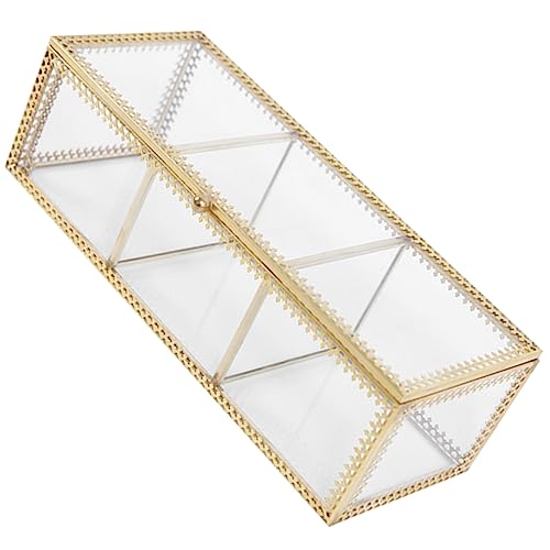 PACKOVE Kosmetik-organizer 5 Fächer Metallrahmen Glas Schmuckschatulle Schreibtisch-organizer Für Schminktisch PACKOVE Kosmetik-organizer 5 Fächer Metallrahmen Glas Schmuckschatulle Schreibtisch-organizer Für Schminktisch von PACKOVE