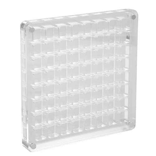 PACKOVE Magnetische Zubehörbox schmuck aufbewahrungsbox mini aufbewahrungsbox magnetische aufbewahrungsbox mit Abteil Anzeige Aufbewahrung von Nagelanhängern Gitter Fall Acryl Transparent von PACKOVE