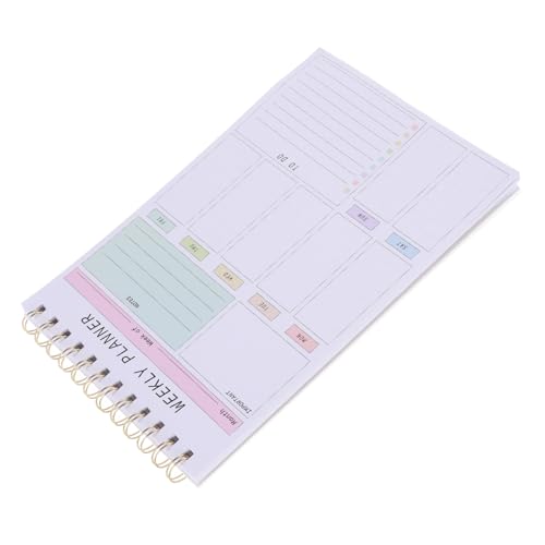 PACKOVE Notizbuch Täglicher Planer Spiral-wochenplaner Notizblock Zu Machen Zeitschriftenplaner Wöchentlicher Terminplaner Planenplaner Projektplaner-notizbuch Planer Zu Tun Stahldraht PACKOVE Notizbuch Täglicher Planer Spiral-wochenplaner Notizblock Zu Machen Zeitschriftenplaner Wöchentlicher Terminplaner Planenplaner Projektplaner-notizbuch Planer Zu Tun Stahldraht von PACKOVE