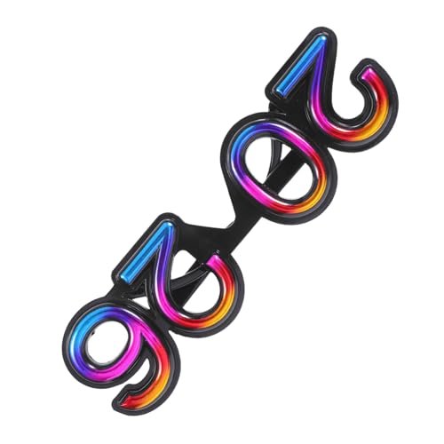 PACKOVE Partybrille Lustige Sonnenbrillen für Neujahrsfeiern Bunte Zahlengläser für Fotos und Dekorationen für Silvester Feiern und Graduierungen PACKOVE Partybrille Lustige Sonnenbrillen für Neujahrsfeiern Bunte Zahlengläser für Fotos und Dekorationen für Silvester Feiern und Graduierungen von PACKOVE