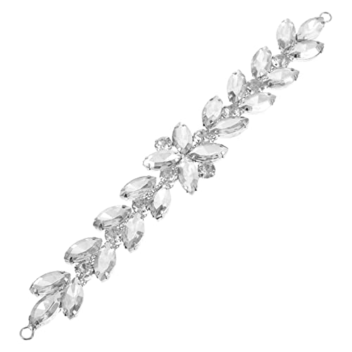 PACKOVE Strass Applikation Glasstein Blumenmotiv Eleganter Schmuck für Hochzeitskleider Schuhe und Taschen DIY Verzierung Funkelnde Patches für und Festtagsoutfits von PACKOVE