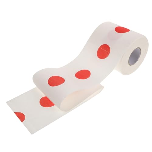 PACKOVE Toilettenpapier japanische flagge Hygienepapier lustige Seidenpapiere rote Punktaufkleber Klopapier-Stempelspaß Aufkleber mit roten Punkten Yard Sale Tags Verkaufsaufkleber Weiß von PACKOVE