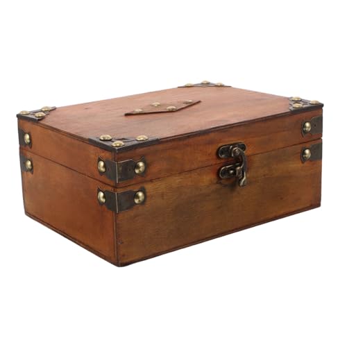 PACKOVE Vintage Schmuckschatulle Holzbox Schmuckaufbewahrungskiste Retro Schmuckkästchen für Halsketten Armbänder Ohrringe Staubgeschützte Schatztruhe für Zuhause und Fotorequisiten Großes PACKOVE Vintage Schmuckschatulle Holzbox Schmuckaufbewahrungskiste Retro Schmuckkästchen für Halsketten Armbänder Ohrringe Staubgeschützte Schatztruhe für Zuhause und Fotorequisiten Großes von PACKOVE