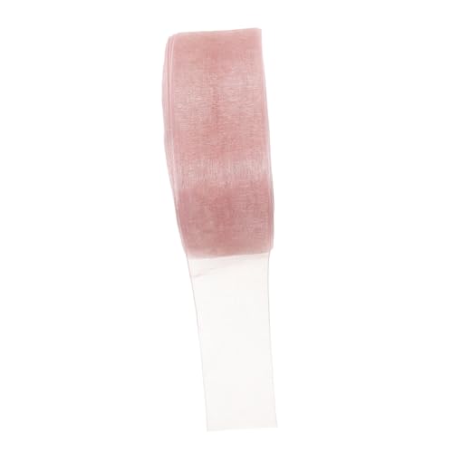 PACKOVE Weihnachtsband zum Verpacken von Geschenken Geschenkband für Kuchen Braut Weihnachtsband, Crimpprägeband pastellfarbenes Regenbogenband Farbbanddraht Satinband Polyester Rosa von PACKOVE