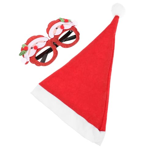 PACKOVE Weihnachtsbrille und Santa Hat Lustige Weihnachtsparty Requisiten für Erwachsene und Bequemes Langlebiges Xmas Zubehör für Foto Cosplay und Festliche Anlässe PACKOVE Weihnachtsbrille und Santa Hat Lustige Weihnachtsparty Requisiten für Erwachsene und Bequemes Langlebiges Xmas Zubehör für Foto Cosplay und Festliche Anlässe von PACKOVE