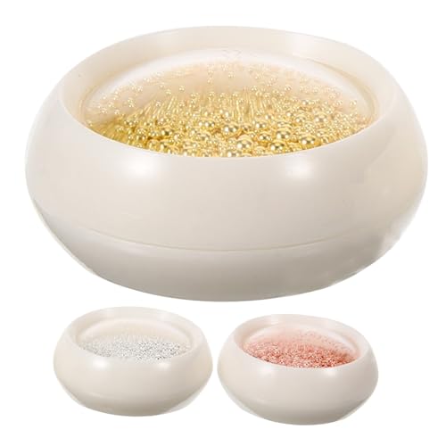 Schachteln Nagelkunstperlen Metallperlen für DIY Nageldesign Vielseitige Maniküre Dekoration Roségold für Nail Art Projekte von PACKOVE