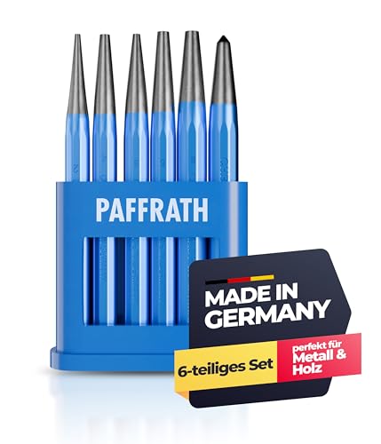 Paffrath® Durchtreiber- und Körnersatz 6-teilig – Präzise geschliffene Spitzen für exakte Markierungen – Hochwertiger Chrom-Vanadium-Stahl für maximale Haltbarkeit – Made in Germany von PAFFRATH