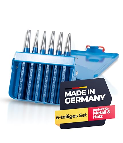 Paffrath® Durchtreiber- und Körnersatz 6-teilig – Präzise geschliffene Spitzen für exakte Markierungen – Hochwertiger Chrom-Vanadium-Stahl für maximale Haltbarkeit – Made in Germany von PAFFRATH