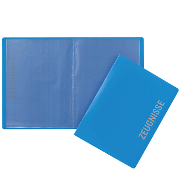 PAGNA Zeugnismappe - A4 10 Hüllen PP hellblau. von PAGNA