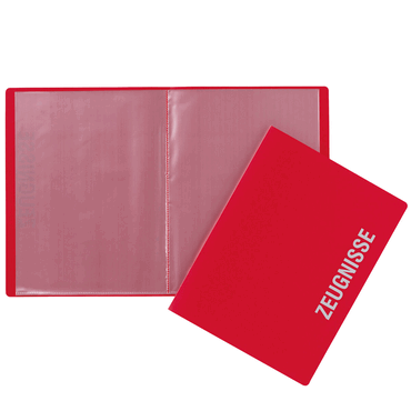 PAGNA Zeugnismappe - A4 10 Hüllen PP rot. von PAGNA