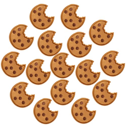 PAGOW 16 Stück Cookie bestickte Aufnäher für Kleidung, niedliche Kekse, zum Aufbügeln, geeignet für Kleidung, Kleid, Hut, Hose, Schuhe, Vorhang, DIY, Stickerei, Nähen, Handwerk, Dekoration PAGOW 16 Stück Cookie bestickte Aufnäher für Kleidung, niedliche Kekse, zum Aufbügeln, geeignet für Kleidung, Kleid, Hut, Hose, Schuhe, Vorhang, DIY, Stickerei, Nähen, Handwerk, Dekoration von PAGOW