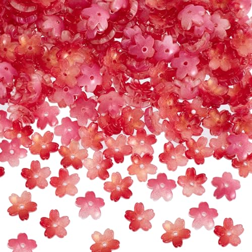 PAGOW 160 Stück Glasblumen-Perlen, Blumenperlen zur Schmuckherstellung, Kirschblütenperlen, Blumenperlen zum Basteln, Armband, Ohrringe, Halskette PAGOW 160 Stück Glasblumen-Perlen, Blumenperlen zur Schmuckherstellung, Kirschblütenperlen, Blumenperlen zum Basteln, Armband, Ohrringe, Halskette von PAGOW