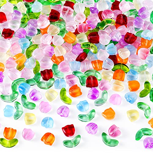 PAGOW 160 Stück Tulpenblumen-Perlen, durchscheinende Glasperlen, bunt, handgefertigt, lose Glasperlen für Frühling, Sommer, Valentinstag, Hochzeit, DIY-Schmuckherstellung, Geschenke PAGOW 160 Stück Tulpenblumen-Perlen, durchscheinende Glasperlen, bunt, handgefertigt, lose Glasperlen für Frühling, Sommer, Valentinstag, Hochzeit, DIY-Schmuckherstellung, Geschenke von PAGOW