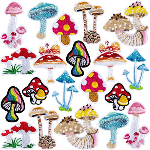 PAGOW Pilz-Aufnäher zum Aufbügeln für Kleidung, Mini-Pilz-Aufkleber, Natur-Patches geeignet für Kleidung, Kleider, Hüte, Hosen, Schuhe, Vorhänge, DIY, Pilze, Stickerei, Nähen, Dekoration, 20 Stück PAGOW Pilz-Aufnäher zum Aufbügeln für Kleidung, Mini-Pilz-Aufkleber, Natur-Patches geeignet für Kleidung, Kleider, Hüte, Hosen, Schuhe, Vorhänge, DIY, Pilze, Stickerei, Nähen, Dekoration, 20 Stück von PAGOW