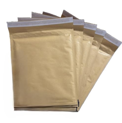 PAIF Gepolsterte Versandtaschen, selbstklebend, 22 x 26 cm, Set mit 5 Stück, mit Luftpolsterfolie für den Versand von PAIF