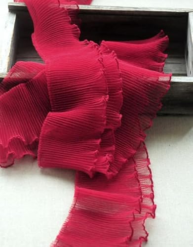 PAILON 2M 10CM Breit Exquisite Rot Rosa Spitze Band Stoff Elastische Rüschen Trim Kragen Nähen Kleidung Rock Kopfbedeckungen Guipure Dekoration PAILON 2M 10CM Breit Exquisite Rot Rosa Spitze Band Stoff Elastische Rüschen Trim Kragen Nähen Kleidung Rock Kopfbedeckungen Guipure Dekoration von PAILON