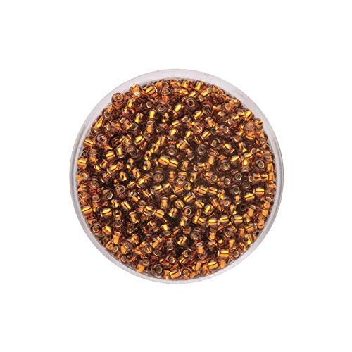 NEU Create it Easy Rocailles Indianerperlen 2,6 mm, 17g, Silbereinzug topas von PAINT IT EASY