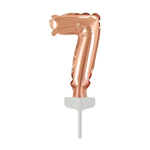 NEU Folienballon Geburtstagszahl Kuchen Cake Topper Zahl 7 Roségold, ca. 13 cm NEU Folienballon Geburtstagszahl Kuchen Cake Topper Zahl 7 Roségold, ca. 13 cm von PAINT IT EASY