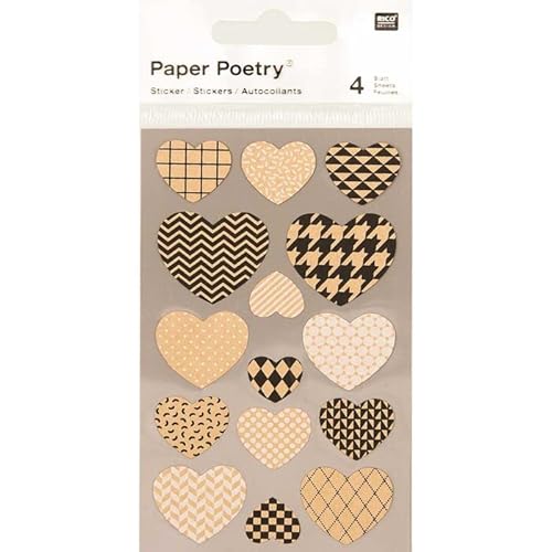 NEU Kraftpapier Sticker, Herzen, 4 Blatt NEU Kraftpapier Sticker, Herzen, 4 Blatt von PAINT IT EASY