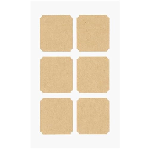 NEU Kraftpapier Sticker Etiketten, eckig, 4 Blatt NEU Kraftpapier Sticker Etiketten, eckig, 4 Blatt von PAINT IT EASY