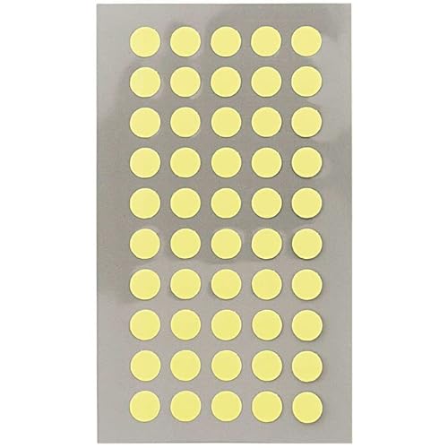 NEU Office Sticker, neon-gelbe Punkte, 8 mm, 4 Blatt von PAINT IT EASY