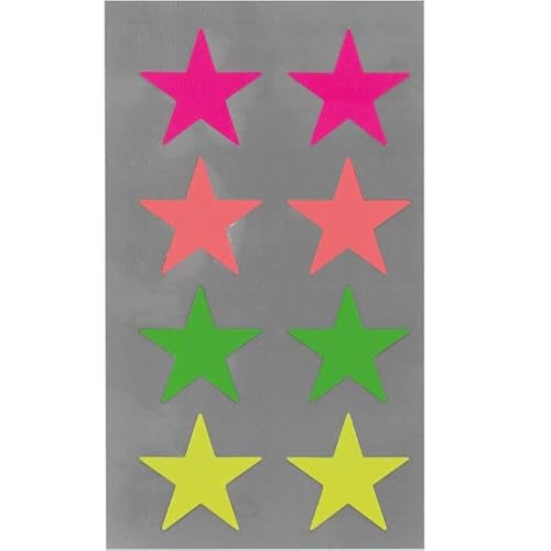 NEU Office Sticker Sterne, neon, Größe L, 4 Blatt von PAINT IT EASY