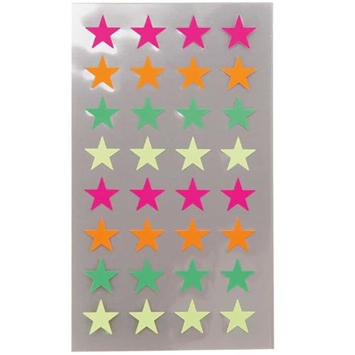 NEU Office Sticker Sterne, neon, Größe M, 4 Blatt von PAINT IT EASY