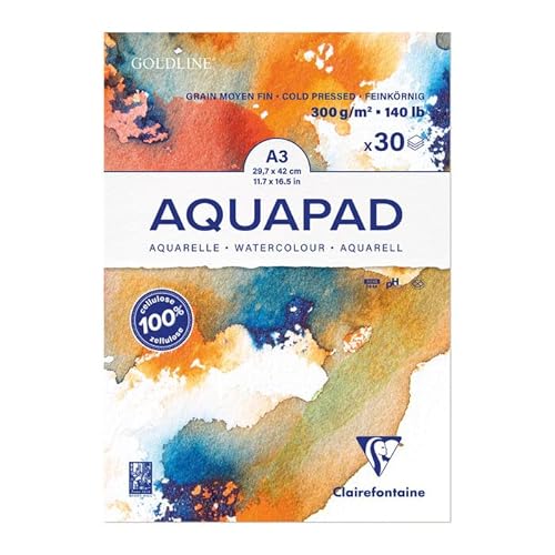 NEU PAINT IT EASY Malblock Aquarell Goldline A3, mittelfein gekörnt, geleimt 300g/qm, 30 Blatt NEU PAINT IT EASY Malblock Aquarell Goldline A3, mittelfein gekörnt, geleimt 300g/qm, 30 Blatt von PAINT IT EASY