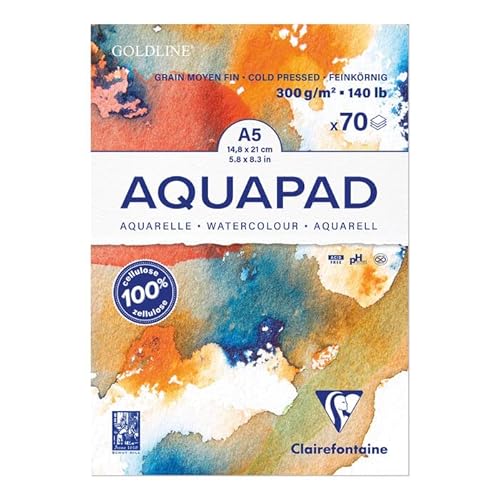 NEU PAINT IT EASY Malblock Aquarell Goldline A5, mittelfein gekörnt, geleimt 300g/qm, 70 Blatt NEU PAINT IT EASY Malblock Aquarell Goldline A5, mittelfein gekörnt, geleimt 300g/qm, 70 Blatt von PAINT IT EASY