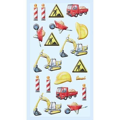 NEU SOFTY 3-D Sticker/Aufkleber, Baufahrzeuge/Baustelle, 1 Bogen NEU SOFTY 3-D Sticker/Aufkleber, Baufahrzeuge/Baustelle, 1 Bogen von PAINT IT EASY