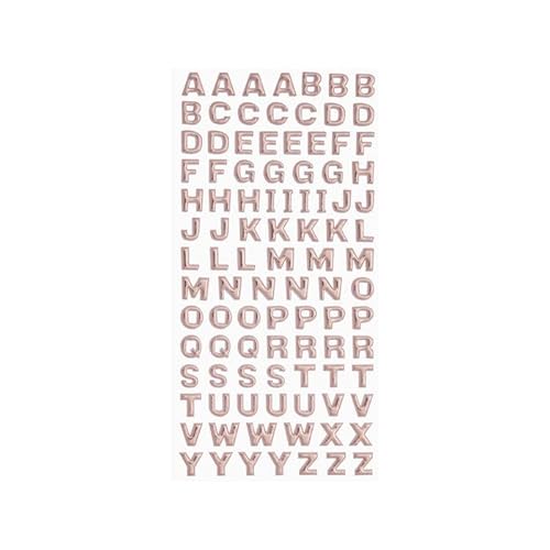 NEU SOFTY 3-D Sticker/Aufkleber, Großbuchstaben/Alphabet, rosé-gold, 1 Bogen NEU SOFTY 3-D Sticker/Aufkleber, Großbuchstaben/Alphabet, rosé-gold, 1 Bogen von PAINT IT EASY